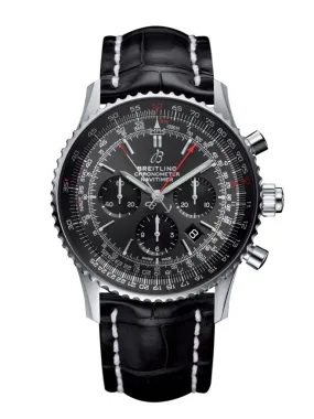 Breitling Navitimer 1 Chronograph Rattrapante Automatic Stratos Gray Dial Men's Watch AB03102A1F1P1