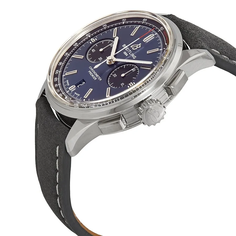 Breitling Premier B01 Chronograph Automatic Chronometer Blue Dial Men's Watch AB0118221C1X4