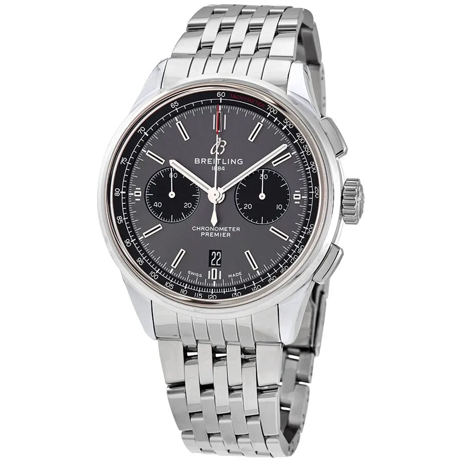 Breitling Premier B01 Chronograph Automatic Grey Dial Men's Watch AB0118221B1A1