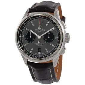 Breitling Premier Chronograph Automatic Chronometer Anthracite Dial Men's Watch AB0118221B1P2