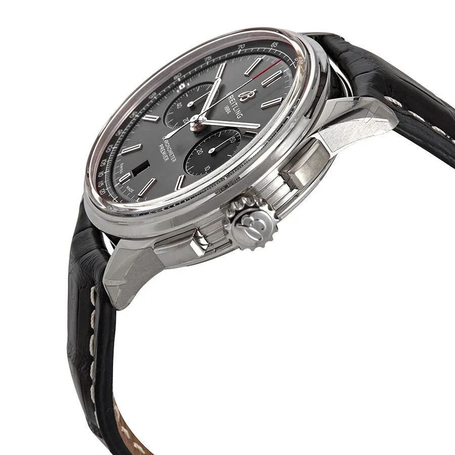Breitling Premier Chronograph Automatic Chronometer Anthracite Dial Men's Watch AB0118221B1P2