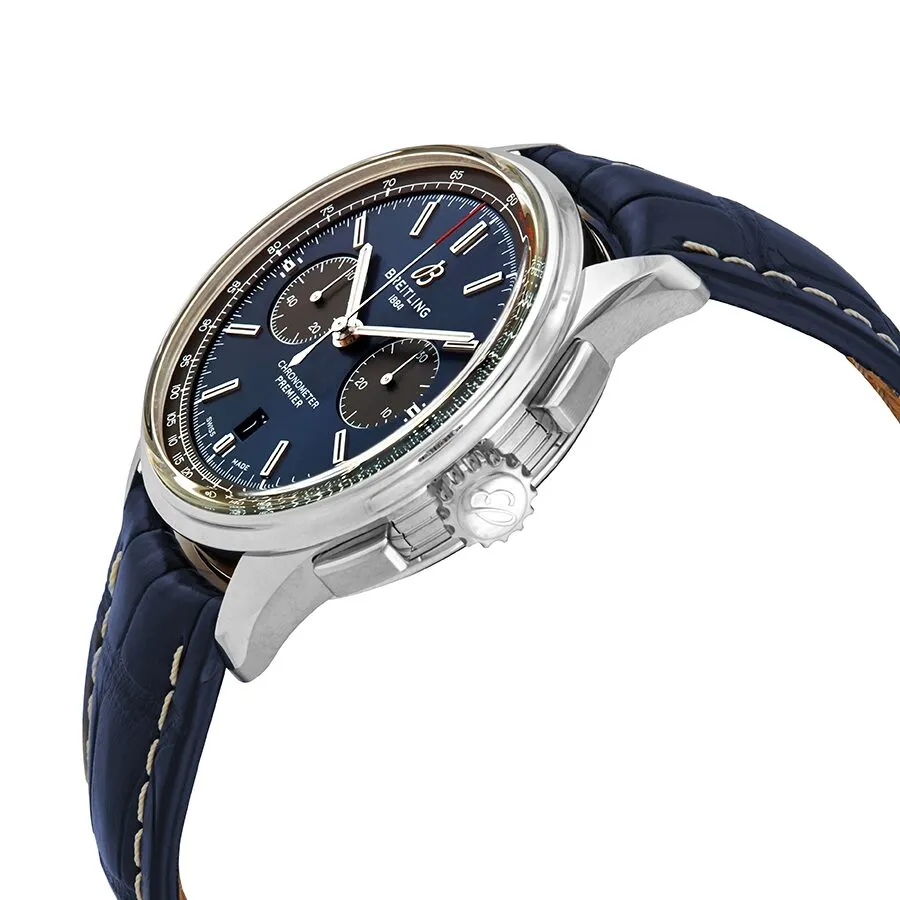 Breitling Premier Chronograph Automatic Chronometer Blue Dial Men's Watch AB0118A61C1P2