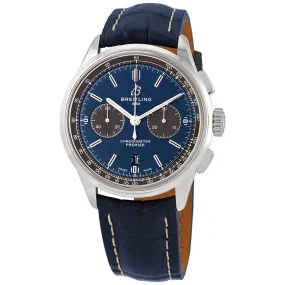 Breitling Premier Chronograph Automatic Chronometer Blue Dial Men's Watch AB0118A61C1P2