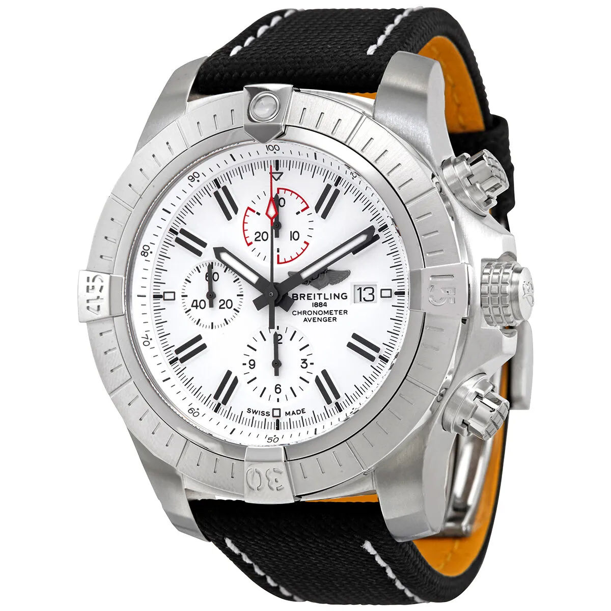Breitling Super Avenger Chronograph Automatic White Dial Men's Watch A133751A1A1X2