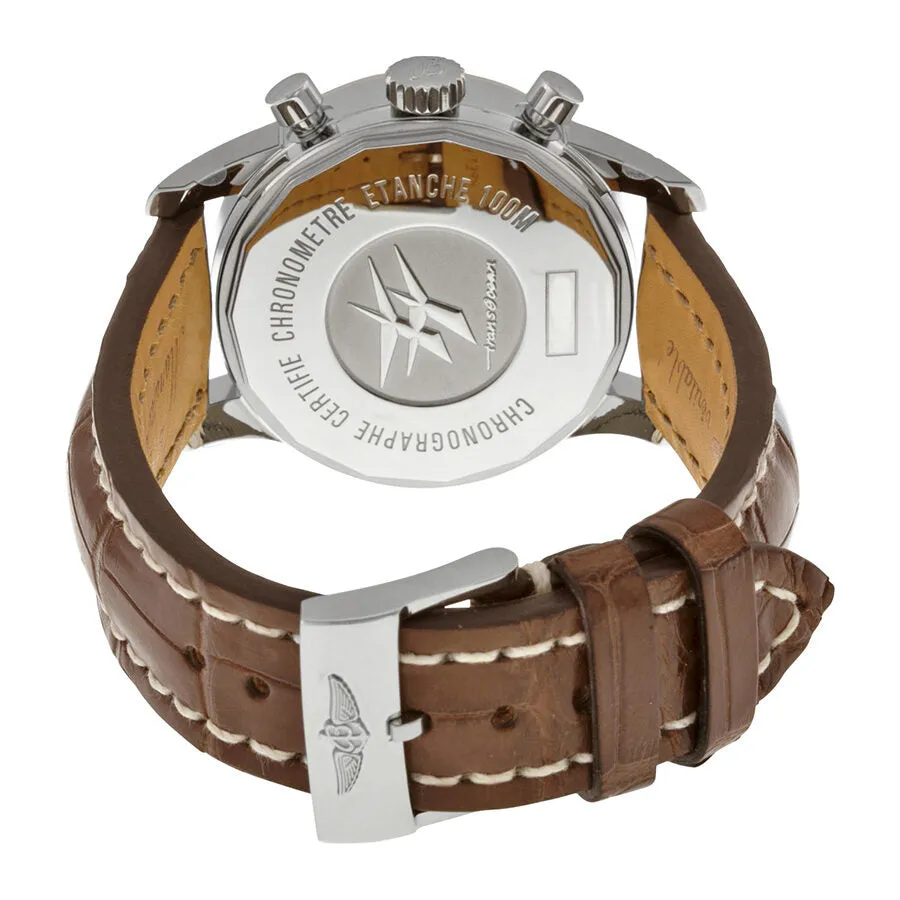 Breitling Transocean Chrono 38 Black Dial Brown leather Unisex Watch U4131012-Q600BRCT U4131012-Q600-724P-A18BA.1