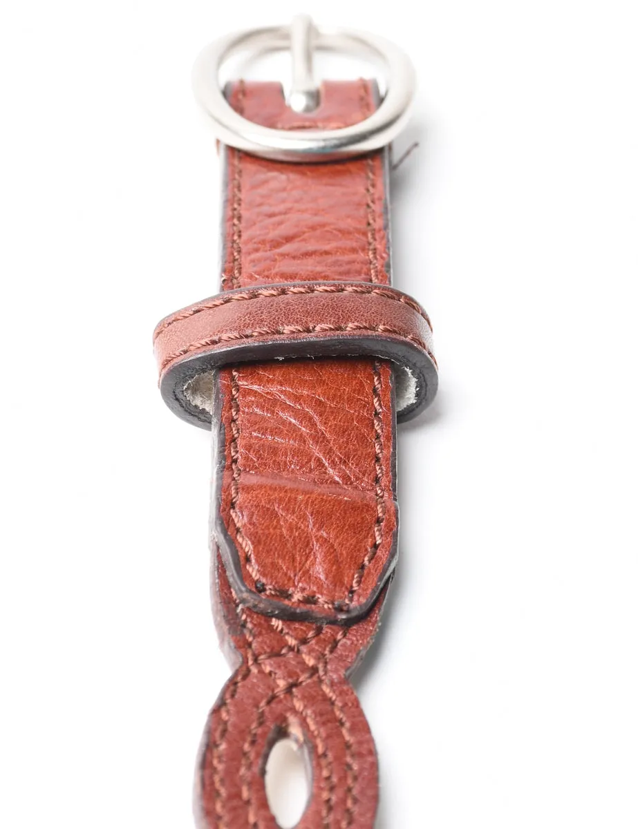 Brown Leather Waist Belt - L