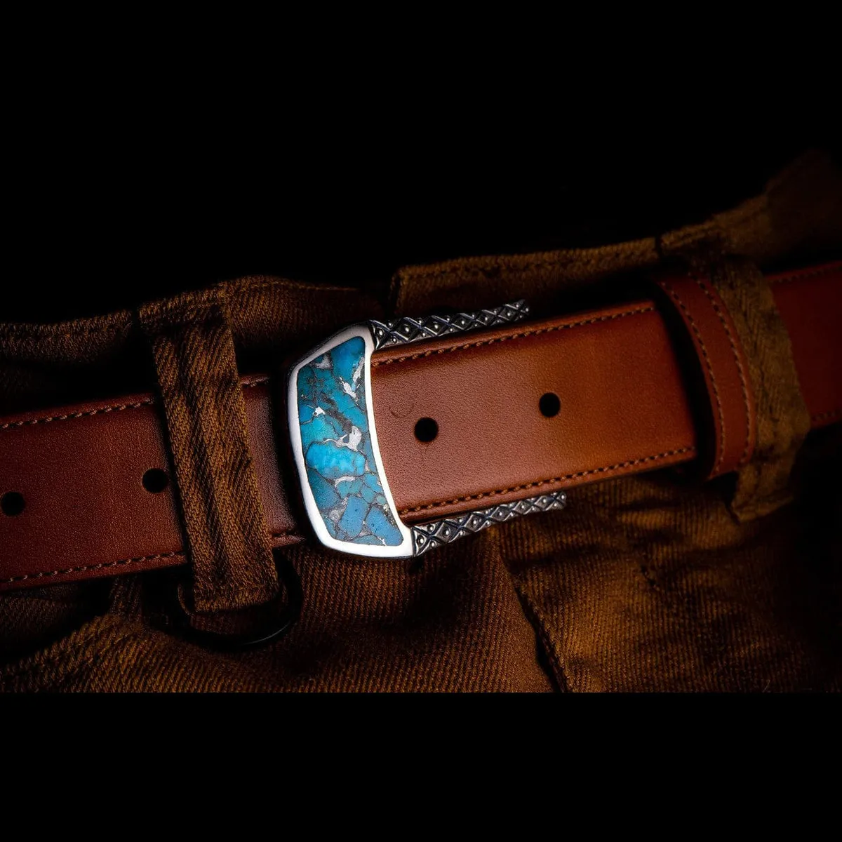 Buckle 3 Turquoise Belt Buckle - BKL3 TQ