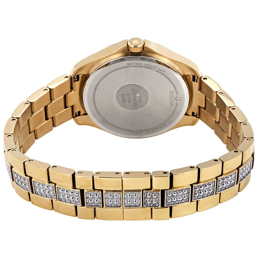 Bulova Crystal Diamond Silver/Crystal Dial Ladies Watch 98L228