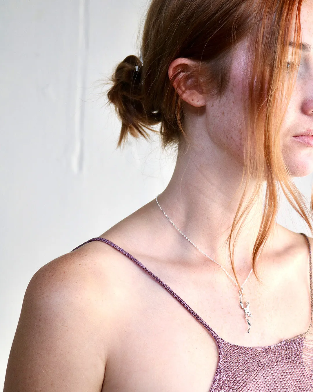 Burnt Bow Pendant - Silver