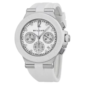 Bvlgari Diagono Chronograph White Rubber Men's Watch 101801