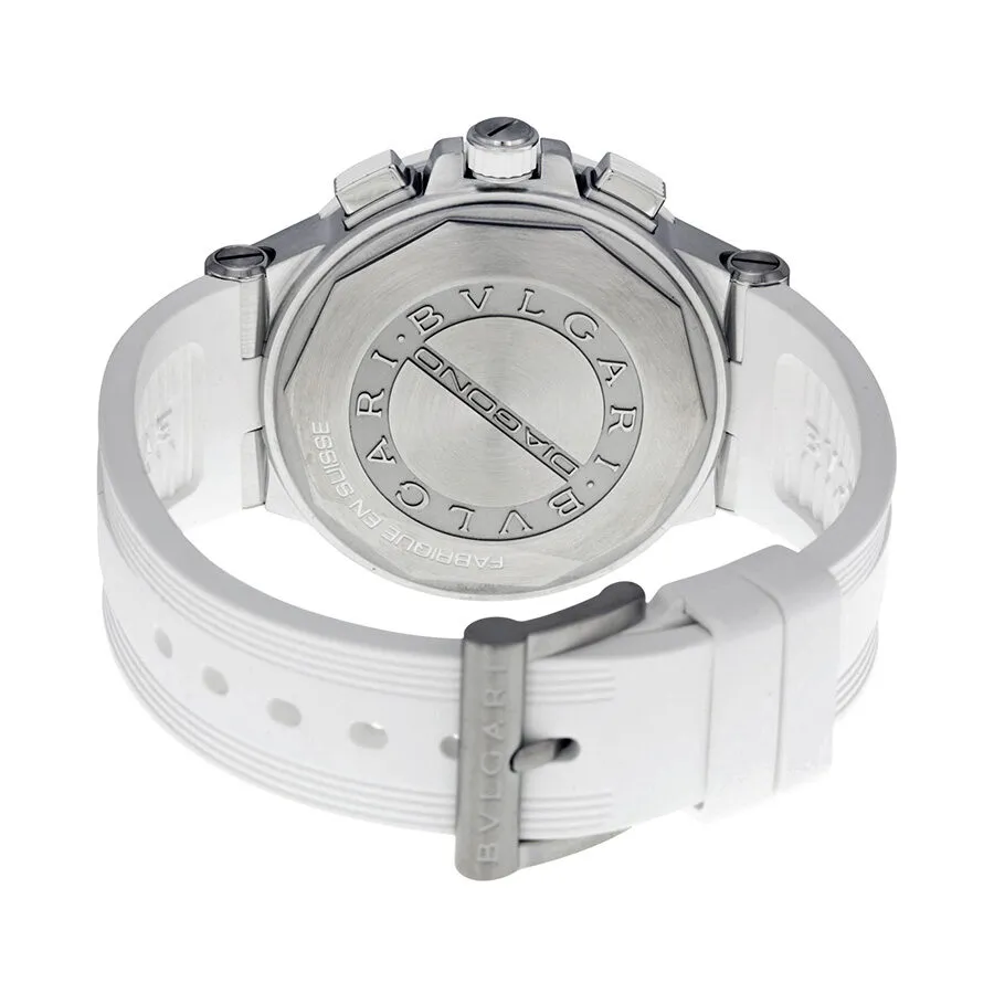 Bvlgari Diagono Chronograph White Rubber Men's Watch 101801