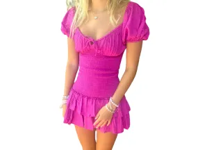 Cali Raspberry Elegance Dress