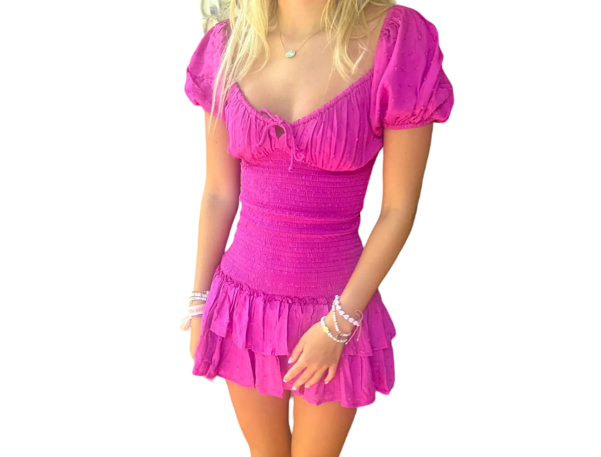 Cali Raspberry Elegance Dress