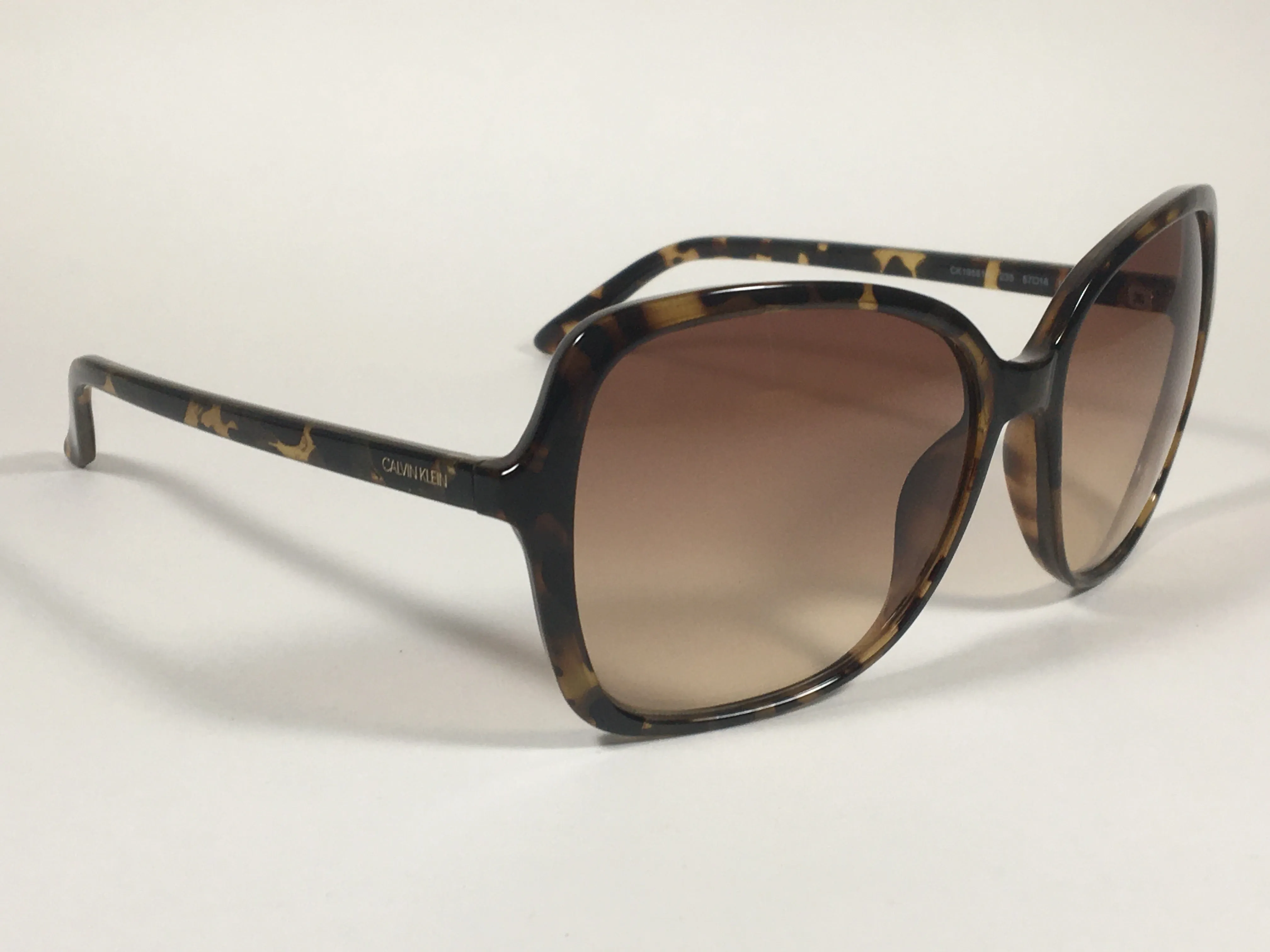 Calvin Klein Butterfly Sunglasses CK19561S 235 Brown Tortoise Frame Brown Gradient Lens