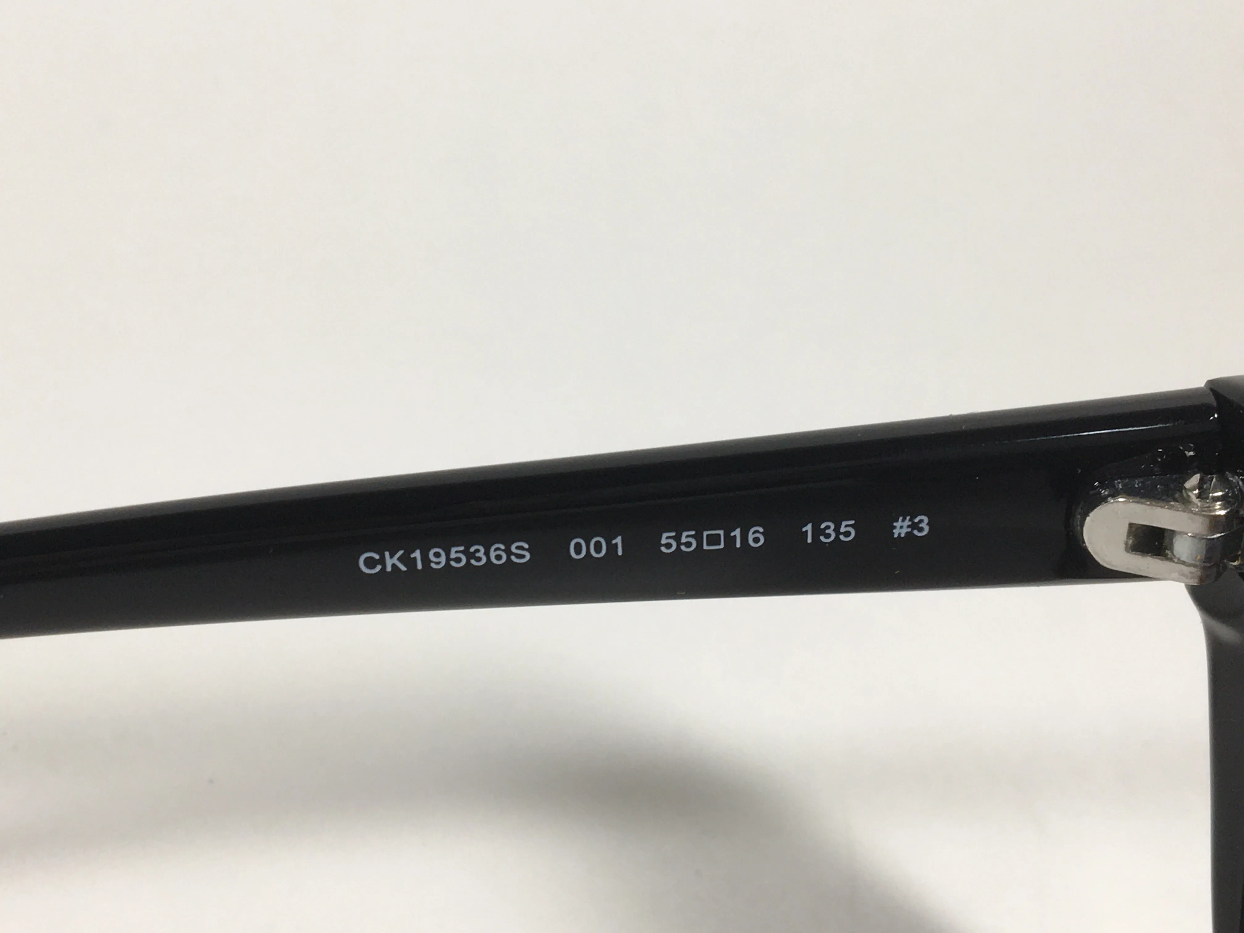 Calvin Klein Cat Eye Sunglasses CK19536S 001 Black Gloss Smoke Gradient Lens