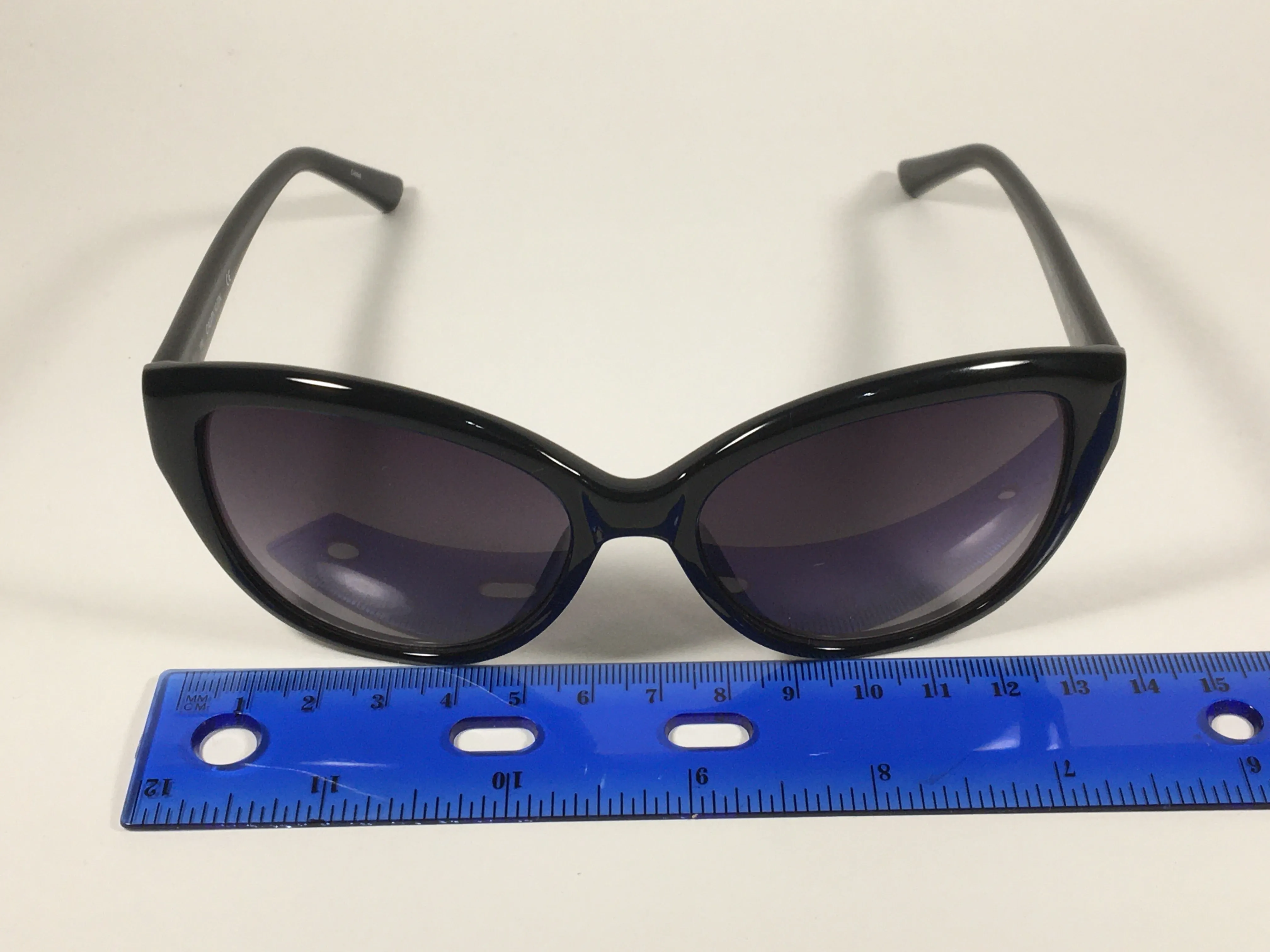 Calvin Klein Cat Eye Sunglasses CK19536S 001 Black Gloss Smoke Gradient Lens