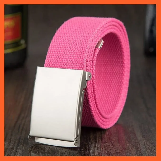 Candy Color Canvas Luxury Belt  For Men Women