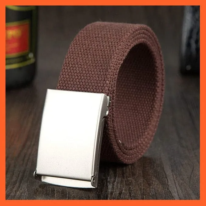 Candy Color Canvas Luxury Belt  For Men Women
