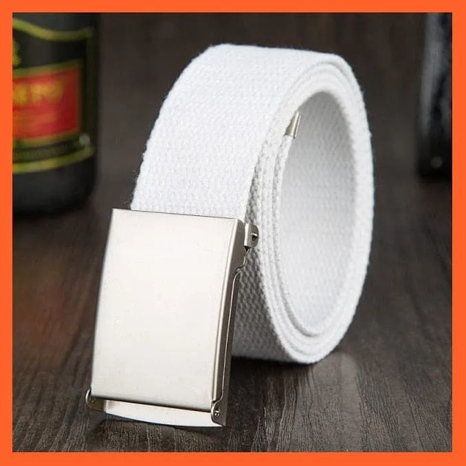 Candy Color Canvas Luxury Belt  For Men Women