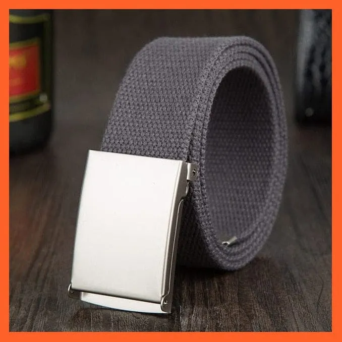 Candy Color Canvas Luxury Belt  For Men Women
