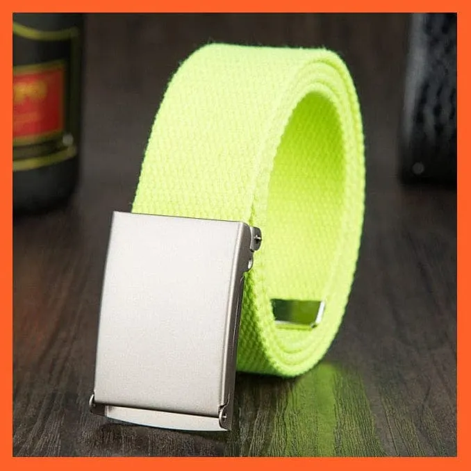 Candy Color Canvas Luxury Belt  For Men Women