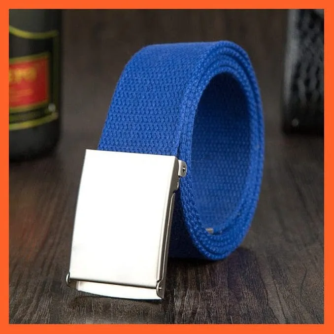 Candy Color Canvas Luxury Belt  For Men Women