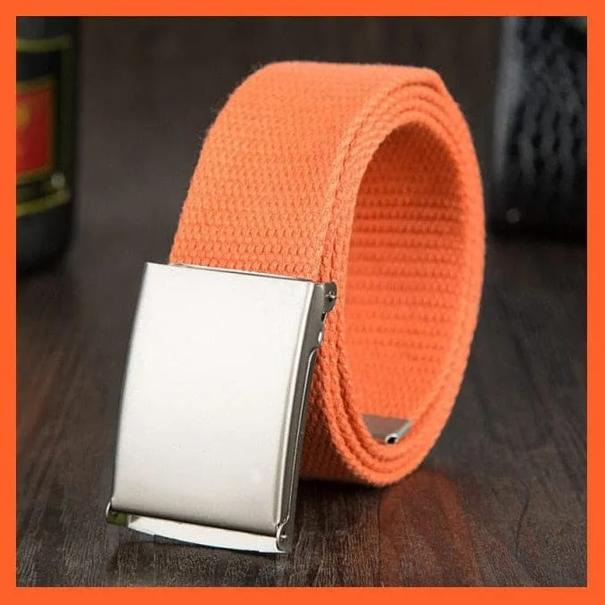 Candy Color Canvas Luxury Belt  For Men Women