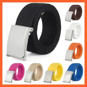 Candy Color Canvas Luxury Belt  For Men Women