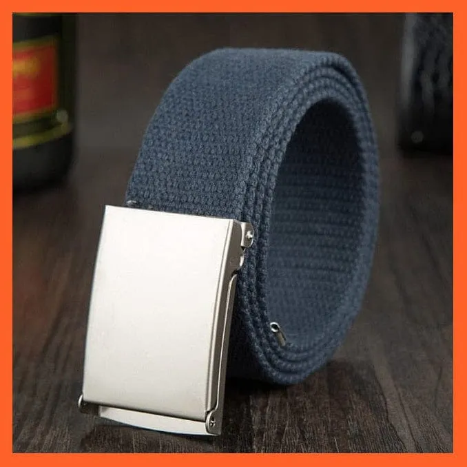 Candy Color Canvas Luxury Belt  For Men Women