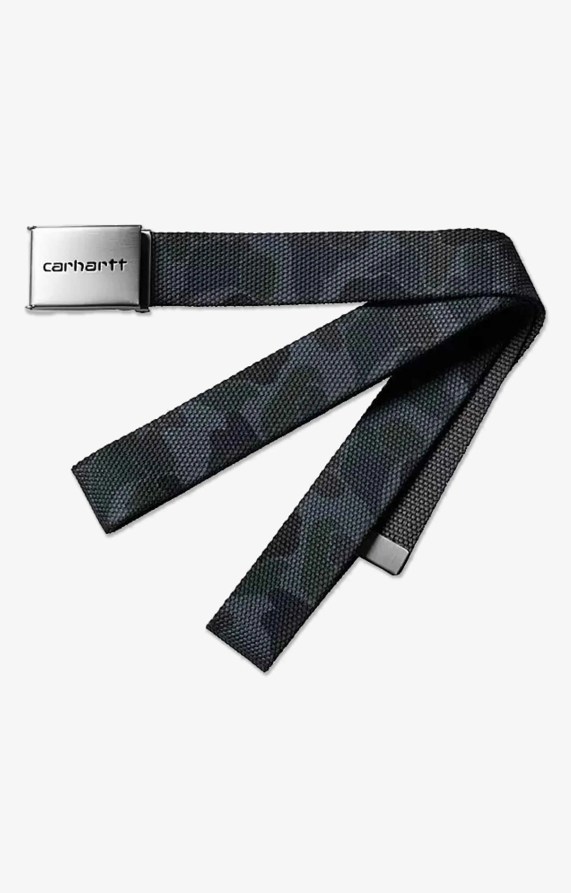 Carharrt WIP Clip Belt Chrome, Camo Duck Grey