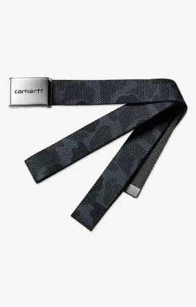 Carharrt WIP Clip Belt Chrome, Camo Duck Grey