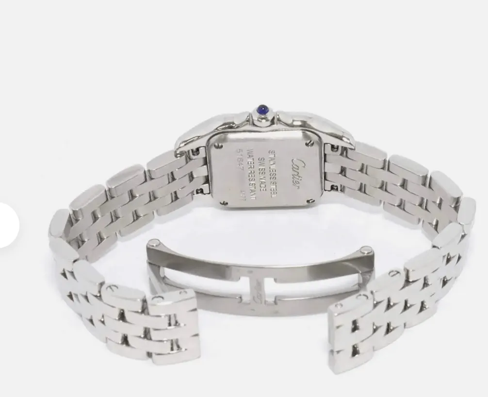 Cartier Panthere SM Diamond Bezel Quartz Silver Dial Ladies