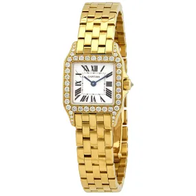 Cartier Santos Demoiselle 18kt Yellow Gold Diamond Ladies Watch WF9001Y7
