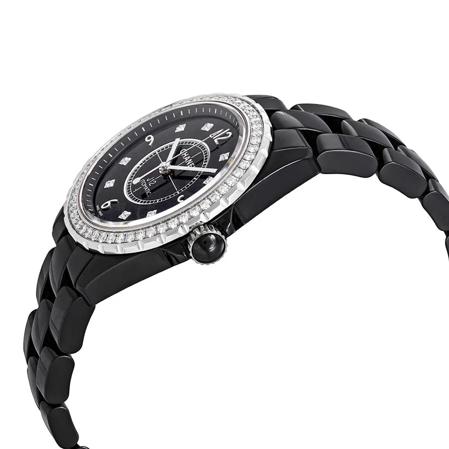 Chanel J12 Automatic Diamond Black Ceramic Watch H3109