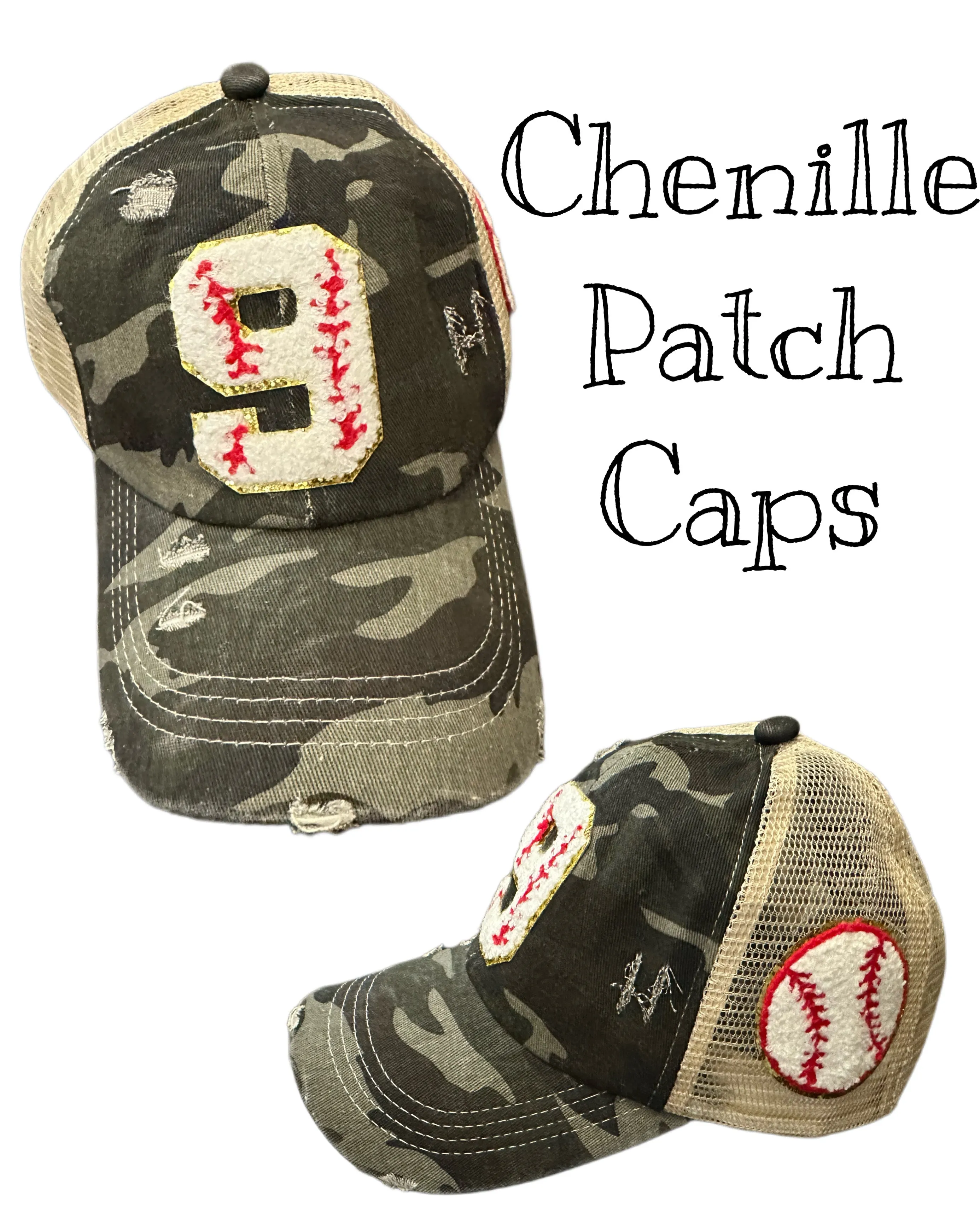 Chenille Patch Baseball Caps