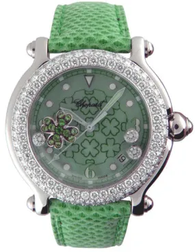 Chopard Happy Sport Good Luck Clover Green Dial Men's Quartz Watch 288427-20