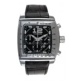 Chopard Two O Ten Black Dial Chronograph Alligator Leather Men's Watch 168462-3001