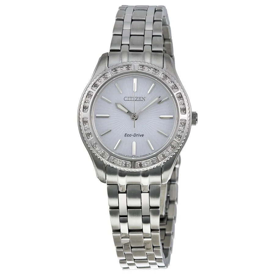 Citizen Carina White Dial Stainless Steel Ladies Watch EM0240-56A