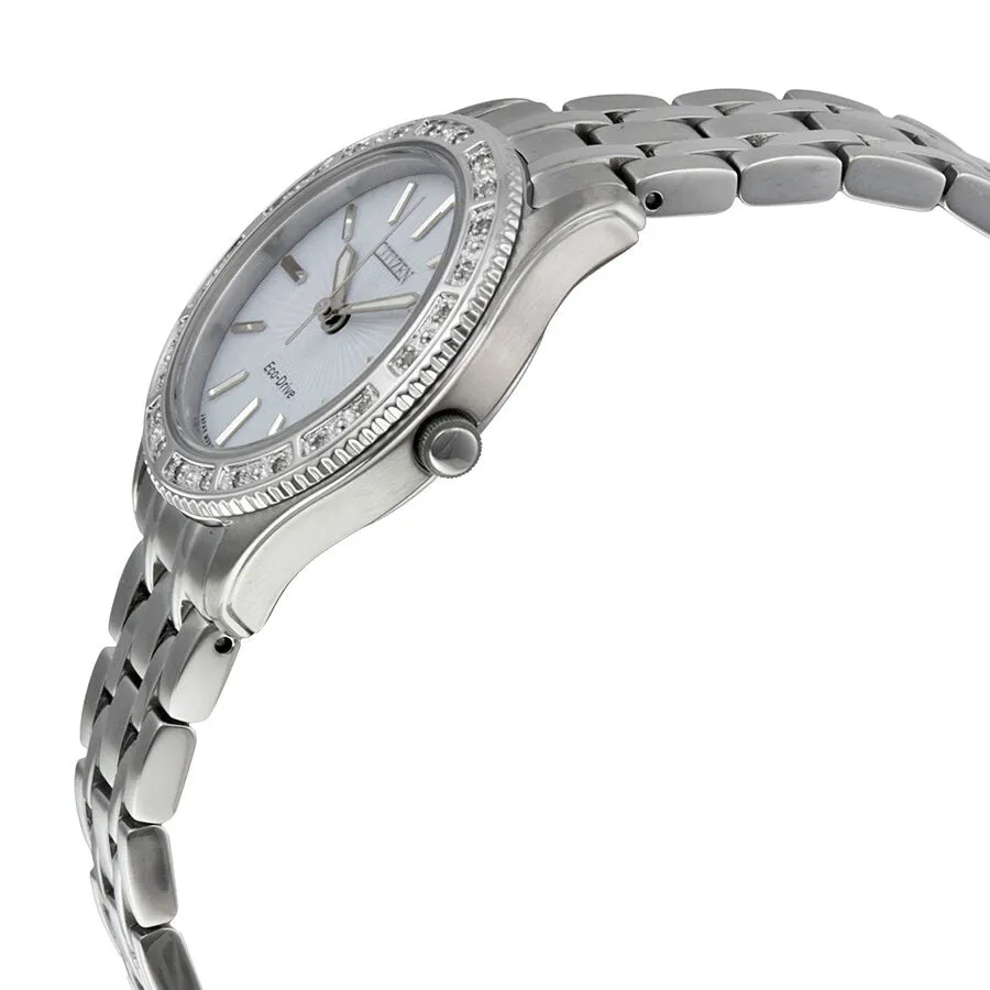Citizen Carina White Dial Stainless Steel Ladies Watch EM0240-56A