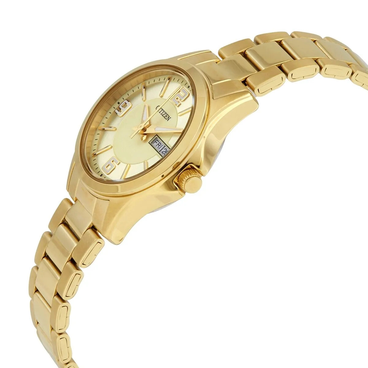Citizen Gold Dial Quartz Ladies Watch EQ0593-51P