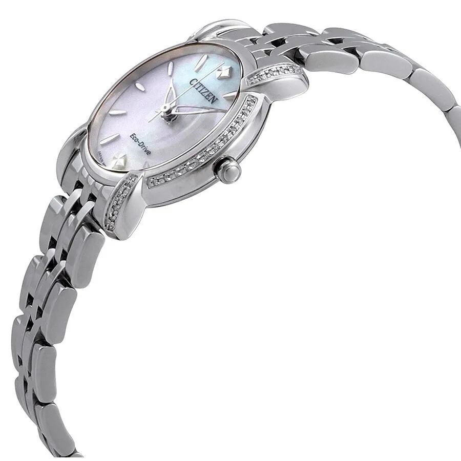 Citizen Jolie Eco-Drive Diamond Mother of Pearl Dial Ladies Watch EM0690-50D