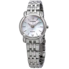 Citizen Jolie Eco-Drive Diamond Mother of Pearl Dial Ladies Watch EM0690-50D