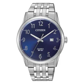 Citizen Men's Quartz Watch - Round Blue Dial- Date