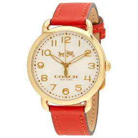 Coach Delancey Ivory Dial Carol Leather Ladies Watch 14502719