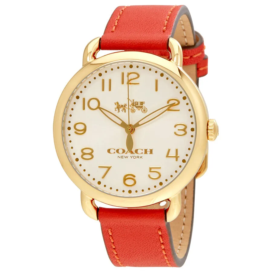 Coach Delancey Ivory Dial Carol Leather Ladies Watch 14502719
