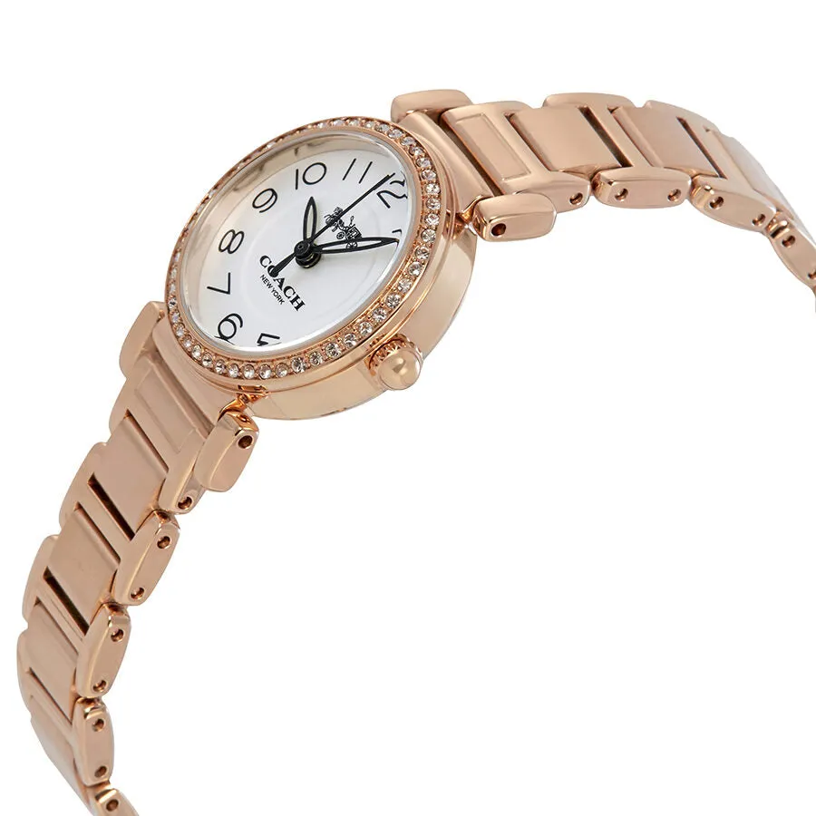 Coach Madison White Dial Ladies Rose Gold-tone Watch 14502853