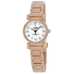 Coach Madison White Dial Ladies Rose Gold-tone Watch 14502853