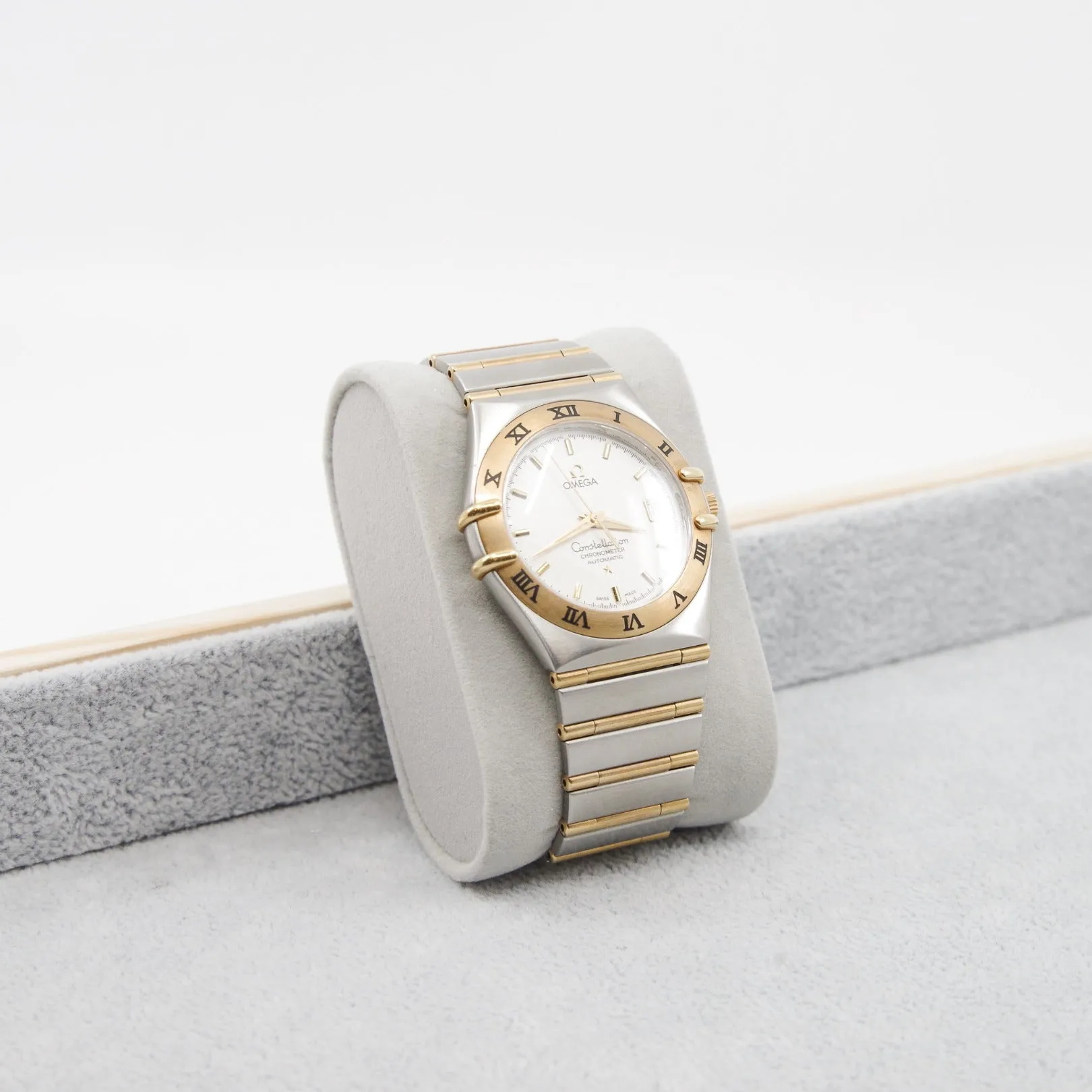 Consterllation men watch automatic  gold mix steel