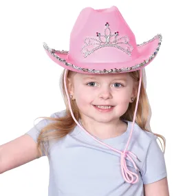 Costume Pink Cowboy Hat with Jewels - Child