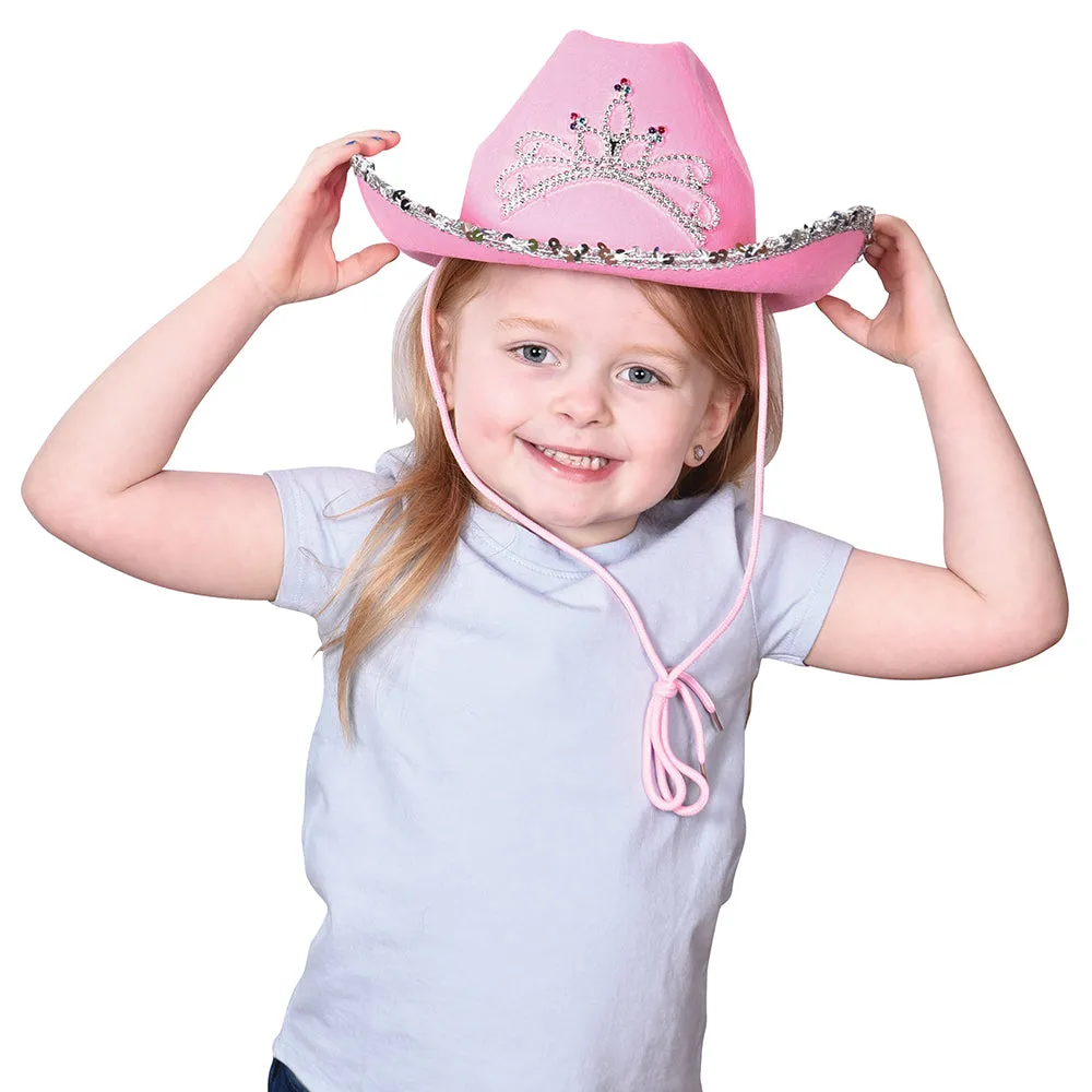 Costume Pink Cowboy Hat with Jewels - Child
